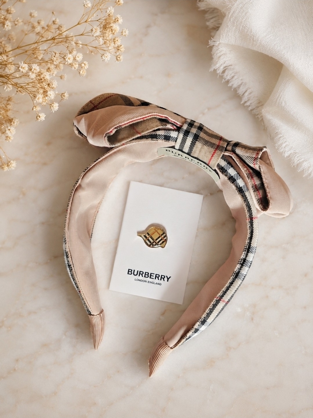 Burberry London Hat Pin Brooch Headband Gift Bundle NEW GWP